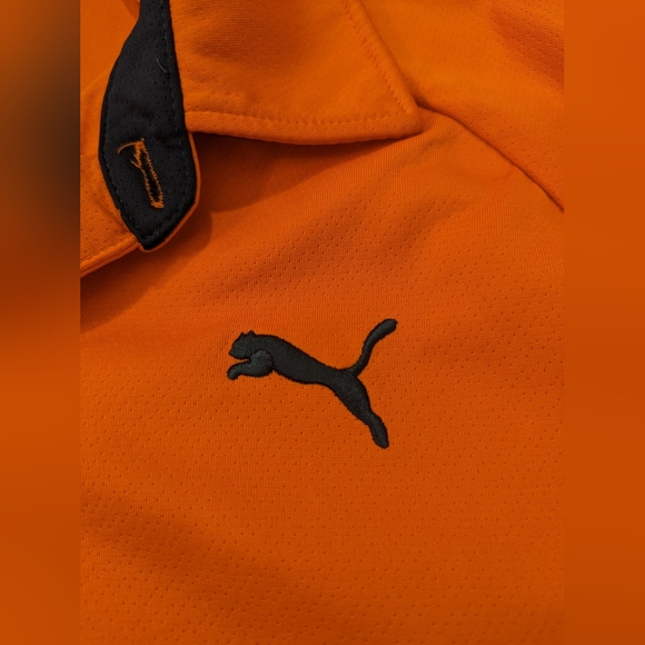 Puma Sport Golf Orange Polo Shirt Adult Men's Size Large L Cool Cell - Picture 5 of 5
